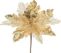 6 vnt. dirbtinių gėlių rinkinys: Kalėdinės gėlės, dirbtinė poinsettija, blizgios gėlės, skirtos eglutės papuošimui, vazos papuošimui, eglutės papuošimui, Kalėdų papuošimui