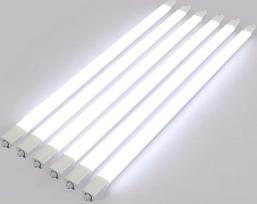 6 vnt. LED šviestuvų drėgnoms patalpoms rinkinys, 120 cm, 36 W, 5500 lm, IP65, 6500 K