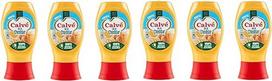 6 x "Calvé Salsa Cheddar" stalo padažas "Cheddar" padažas "Squeeze" prieskonių padažai 100 % perdirbamas butelis 245 ml