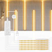 6 x 1M COB LED juostų rinkinys Dimmbar mit Touch-Steuerung für Akustikpaneele, Vitrinen, Kleiderschränke, Küchen, Weinschränke, Regale und mehr, 3000K