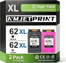 62XL spausdintuvo kasetės, suderinamos su „HP 62 XL Multipack“ spausdintuvams „HP Envy 5540“, „5544“, „5545“, „5548“, „5640“, „7640“, „5646“, „OfficeJet 250“, „5740“, „5742“, „5“744, 200 (1 juoda, 1 spalvota)