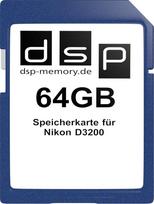 64GB atminties kortelė, skirta fotoaparatui „Nikon D3200“