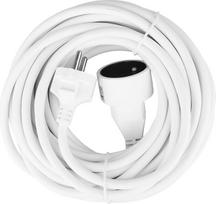 647893 – Prailginimo laidas / Prailginimo laidas 10 m, 16 A – 1 kištukinė lizda 2P+T – Laidas HO5VV-F 3G1,5 mm² – 3880 W – Baltas su vaikų apsauga