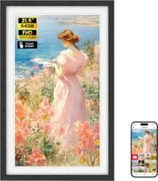 64GB "Frameo" 21,5 colio skaitmeninis nuotraukų rėmelis - 1920 x 1080P FHD IPS jutiklinio ekrano skaitmeninis nuotraukų rėmelis, automatiškai besisukantis elektroninis nuotraukų rėmelis, iškart dalijamasi nuotraukomis / vaizdo įrašais