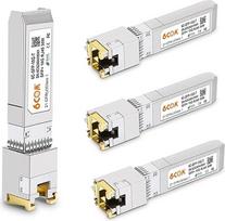 6COMGIGA SFP+ tranzistorius, SFP+ RJ45 varinis modulis, skirtas "Cisco SFP-10G-T-S", "Ubiquiti UF-RJ45-10G", "Netgear", "D-Link", "Supermicro", "TP-Link", iki 30 m, [4 pakuotės]