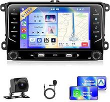 6G+128G "Motorsi" automobilinis radijas VW/Passat/Polo/Golf su belaidžiu "CarPlay" ir "Android Car", 7 colių jutiklinio ekrano radijas su "Mirror Link", GPS navigacija, "WiFi", "Bluetooth", FM/RDS, EQ, SWC, "G00gle Assistant