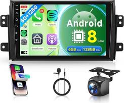 6G+128G 8 branduolių belaidis "Carplay Android" automobilinis radijas Suzuki SX4 2006-2013 Fiat Sedici 2005-2014 9 colių Touscreen automobilinis radijas su "Android" automobiline navigacija GPS WiFi Bluetooth FM/RDS/DSP/SWC/USB atbuline eiga