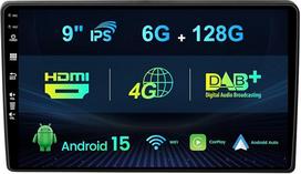 6G+128G automobilių grotuvas su „Android 15“ sistema, skirtas „Toyota Verso R20“ (2009–2018 m.)- Įmontuota DAB+/4G/HDMI/CarPlay/„Android Auto“/DSP – kamera + mikrofonas – 9 colių IPS 2 DIN, valdymas nuo vairo, RDS, „Wi-Fi“, „Bluetooth“, DAB, 360° kamera