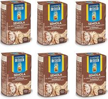 6x De Cecco Semola di Grano Duro Integrale Pilno grūdo kietųjų kviečių manų kruopos 1 kg Idealiai tinka makaronams ir duonai