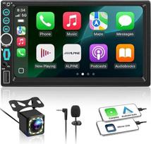 7 colių 2 DIN automobilinis grotuvas su belaidžiu „CarPlay“ ir „Android Auto“, jutikliniu ekranu, „Bluetooth“ ryšiu, galinio vaizdo kamera, GPS navigacija, vairo valdymu (SWC), „MirrorLink“, laisvų rankų skambinimo funkcija, FM, USB