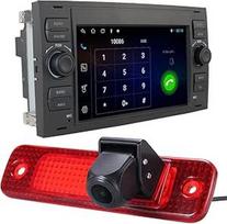 7 colių HD automobilinis radijo imtuvas GPS navigacija Carplay/Android automobilinis radijo imtuvas, skirtas Ford Transit Transporter Van 3 2006-2009/Transit MK7 Tourneo/Furgon MK4 Van (su stabdžių žibintų kamera)