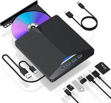 7-in-1 USB 3.0 Type-C išorinis DVD RW CD diskas įrašymo įrenginys skaitytuvas grotuvas Optinis diskas išorinis kompiuterio nešiojamojo kompiuterio stalinis kompiuteris