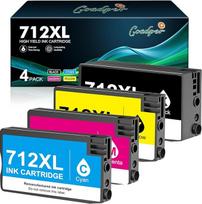 712XL 712 rašalo kasetė, suderinama su HP 712 3ED67A 3ED68A 3ED69A 3ED70A 3ED71A Suderinama su HP DesignJet Studio T250 T650 T630 T230 (matinė juoda, žydra, purpurinė, geltona)