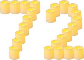72 vnt. 1,5" x 1,8" votyvinės arbatos žvakės, maitinamos baterijomis, be liepsnos, mirguliuojančios LED žvakės, elektrinės mirguliuojančios Helovino moliūgų žvakės, skirtos vestuvių dekoracijoms ir stalo kompozicijoms