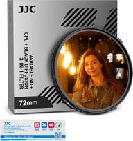 72 mm „3-in-1“ ND, CPL ir juodo difuzinio rūko efekto 1/4 filtras, reguliuojamas ND 2–32 (1–5 stopai), poliarizuojantis rūko minkštas filtras, „Nitto True Color“ apskritiminis poliarizacinis filtras su 28 sluoksnių danga, skirtas dinamiškų scenų fotografa