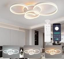 72 W 7200 lm LED lubų šviestuvas Miegamasis 78 cm modernus lubų šviestuvas 5 žiedai LED šviestuvas Svetainės lubų šviestuvas svetainei, miegamajam, vaikų kambariui, virtuvei, prieškambariui
