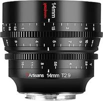 7artisans 14 mm T2.9 viso kadro 114° plataus kampo objektyvas, suderinamas su "Cannon EOS-R", RED, EOS-R3, EOS-R5, EOS-R6, EOS-RP, juodas