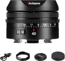7ARTISANS AF 40 mm F2.5 FE pilno formato objektyvas su automatiniu fokusavimu, ypač lengvas fotoaparato objektyvas (90 g), FN mygtukas, AF/MF perjungiklis, su fokusavimo žiedu, suderinamas su „Sony“ E tipo jungtimi turinčiais fotoaparatais | Lengvas ir ko