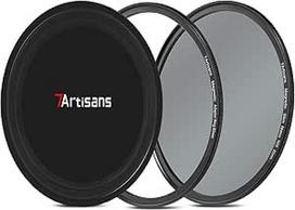 7artisans Nano magnetinis filtras UV filtras ND šviesos mažinimo filtras/CPL poliarizacinis filtras/GND graduotas filtras/juodas rūkas 1/4 portretinės fotografijos filtro, tinkančio objektyvui (77 mm ND8)