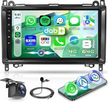 8 branduolių 4G+64G DAB+/DAB Android Autoradio für Mercedes Benz A/B Class W169 W245 B200 W639 Vito Viano W906 Sprinter