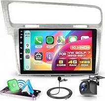 8 branduolių 6+128G Android automobilinis radijas VW Golf 7 Golf VII 2013-2017 10.1 colių belaidis Carplay jutiklinio ekrano radijas Golf 7 su Android Car GPS WiFi Mirror Link Bluetooth FM/RDS/EQ atbulinės eigos kamera