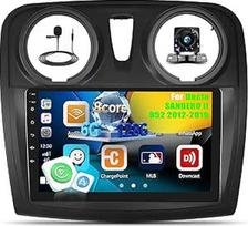 8 branduolių 6+128G Android 13 automobilinis radijas "Dacia Sandero II B52 2012-2019", 9 colių IPS 2.5D radijo imtuvas su belaidžiu "Carplay Android Car/FM/RDS/32EQ/DSP/GPS/WiFi/SWC + AHD galinio vaizdo kamera