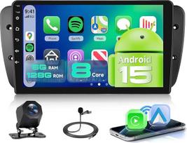 8 branduolių 6+128G Carplay ekranas, skirtas Seat Ibiza 6j 2009-2013 m. Automobilinis radijas Android 9 colių jutiklinis ekranas su Android Car/Navi/WiFi/GPS/RDS/FM/Bluetooth/USB/DSP + galinio vaizdo kamera, skirtas Seat Ibiza 6j