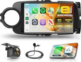 8 branduolių, 6GB + 128GB „Android“ automobilių radijas, skirtas „Toyota Yaris“ (2012–2017 m.) modeliams: belaidis „CarPlay“, „Android“ automobilių GPS navigacija, „Wi-Fi“, 360° panoraminis vaizdas, 9 colių jutiklinis ekranas, „Bluetooth“, „Mirror Link“