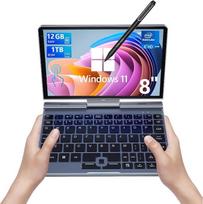 8 colių „2-in-1“ mini nešiojamasis kompiuteris su jutikliniu ekranu, „N150“ procesoriumi ir „Windows 11 Pro“ operacine sistema – transformuojamas nešiojamasis kompiuteris darbui ir kelionėms (12GB + 1 TB)