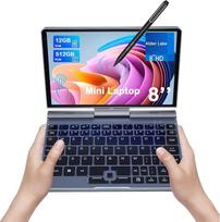 8 colių „2-in-1“ mini nešiojamasis kompiuteris su jutikliniu ekranu, „N150“ procesoriumi – transformuojamas nešiojamasis kompiuteris darbui ir kelionėms (12GB + 512GB)