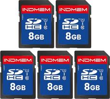 8GB SD kortelė, UHS-I SDHC, U1, 10 klasė, didelės spartos kortelė, 5 vnt. pakuotė | 8GB SD atminties kortelė, skirta skaitmeniniam fotoaparatui, kompiuteriui, stebėjimo kamerai