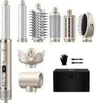 8 in 1 "Airstyler Multi Hair Styler" plaukų stiliatoriaus ir džiovintuvo rinkinys su laikymo dėklu, plaukų stiliatoriaus rinkinys su automatiniu garbanojimo įtaisu, ovalo formos šepečiu, koncentratoriumi, difuzoriumi, greitu džiovinimu, nepažeidžiami karš