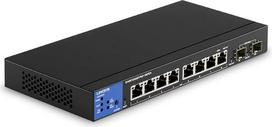 8 prievadų valdomas Gigabit PoE+ komutatorius su 2 1G SFP uplink prievadais, 110 W, LGS310MPC-EU
