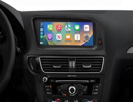 8,9 colių automobilinis radijas su jutikliniu ekranu, palaikantis „CarPlay“ ir „Android Auto“ belaidžio ryšio funkcijas, skirtas 2009–2017 m. gamybos „Audi Q5“ automobiliams su 2G MMI sistema; palaiko „MirrorLink“, kamerą ir navigaciją