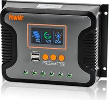 80 A saulės baterijos įkrovimo reguliatorius su saulės kolektoriumi – pažangus reguliatorius su dviem USB jungtimis, 12 V/24 V/36 V/48 V, PWM, automatiniai parametrai, reguliuojamas LCD ekranas, skirtas AGM, gelio, švino-rūgšties ir ličio baterijoms