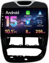8G+256G Autoradio Für Renault Clio 4 2012-2016 Android 15 IPS 10 Zoll Touchscreen mit GPS Navigation CarPlay Android Auto DSP Bluetooth WiFi DAB