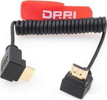 8K greitaeigis HDMI-A 2.1 HDMI spiralinis kabelis su išlenkimais į viršų ir į apačią, skirtas „Z-Cam E2“, „S6“, „Sony FX3“ kameroms / „Atomos Ninja V“ monitoriui / „Small HD“ monitoriui