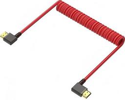 8K HDMI spiralinis kabelis, trumpas HDMI 2.1 spiralinis kabelis, 8K @ 60 Hz, 48Gbps, skirtas „Atomos Ninja V“, „Sony“, „Canon“, „Ronin“, „Nikon“ jungtims, mygtukams, vaizdo monitoriui, kamerai (dešinysis ir kairysis kampas)