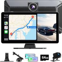 9 colių „Apple CarPlay“ ekranas ir „Android“ automobilinis ekranas su 4K vaizdo registratoriumi / atbulinės eigos kamera 1080P HD / „Bluetooth“ / FM / AUX / 64G TF / „Mirror Link“ / balso valdymu / „Siri“ / „Google Assistant“ / GPS navigacija automobiliui