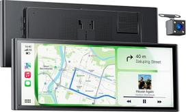9,26 colių belaidis „CarPlay“ ekranas, skirtas „Apple CarPlay“ ir „Android Auto“ sistemoms, nešiojamas automobilinis ekranas su galinio vaizdo kamera, „Bluetooth 5.2“, OTA atnaujinimais, „Mirror Link“, GPS navigacija, „Plug & Play“ funkcija, juodos spalvo