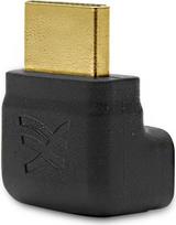90 laipsnių kampinis HDMI adapteris (padengtas 24 karatų auksu, suderinamas su v1.3, v1.4 ir 2.0 versijomis, palaiko 1080p „Full HD“ raišką) - Didelio greičio – 2160p, 4k2k – 3D palaikantis „Blu-ray“, „SkyHD“, „VirginHD“, „Blu-ray“, LED, LCD, HDTV – juodo
