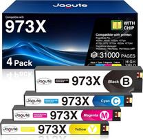 973X rašalo kasetės, suderinamos su HP 973X; 973 X daugiapakė, suderinama su „PageWide Pro“ 477dw, 577dw, 452dw, 477dn, 452dn, 577z, 552dw P55250dw (juoda, mėlyna, raudona, geltona)
