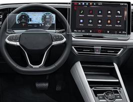 9H ekrano apsauginė plėvelė, skirta „Tiguan 3“ (2024–2026 m.) modeliams: 12,9 colių navigacijos ekranui ir 10,25 colių „Digital Cockpit“ ekranui, „VW Tiguan III MK3“ ekrano apsauginė plėvelė, apsauganti nuo įbrėžimų