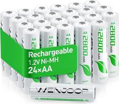 AA baterijos, 2800 mAh, 24 vnt., NiMH, 1,2 V, iš anksto įkrautos, skirtos pelėms ir žaislams