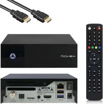 AB PULSe 4K Mini SE UHD palydovinis imtuvas su HDMI kabeliu, „Multiboot“ funkcija su „E2 Linux“ operacine sistema, DVB-S2X palydovinis imtuvas, „Ultra HD 4K“ skiriamoji geba su HDR10 palaikymu, CI, CA, „MicroSD“ lizdas, LAN