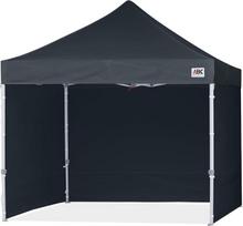 ABCCANOPY išskleidžiama pavėsinė, skirta apsaugai nuo saulės per festivalius, su 4 šoniniais skydeliais, 2,5 x 2,5 m, „Commercial“ serija, juoda