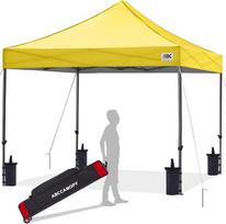 ABCCANOPY pavėsinė 2,5 x 2,5 m Vandeniui atspari plokščia pavėsinė Pop-Up sodo palapinė Marquee Yellow