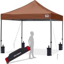 ABCCANOPY pavėsinė 2,5 x 2,5 m, vandeniui atspari, plokščia, greitai surenkama sodo palapinė, ruda