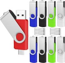 ABLAZE 16GB USB C atmintinė 10 pakuočių OTG USB 2.0 C tipo atmintinė 16GB dviguba C tipo atmintinė, suderinama su "iPhone 16/15", "Android" išmaniaisiais telefonais, kompiuteriais, planšetiniais kompiuteriais, "Mac", "iPad", PC