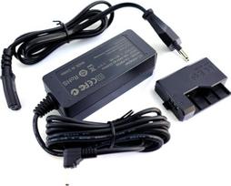 ACK-E10 kintamosios srovės adapterio įkroviklio maitinimo šaltinis LP-E10 fiktyvi baterija DR-E10 nuolatinės srovės jungtis įkrovimo kabelis, suderinamas su "Canon EOS Rebel T3 T3 T5 T6 T7 1100D 1200D 1300D 1500D 2000D, Kiss X50 X70 X80